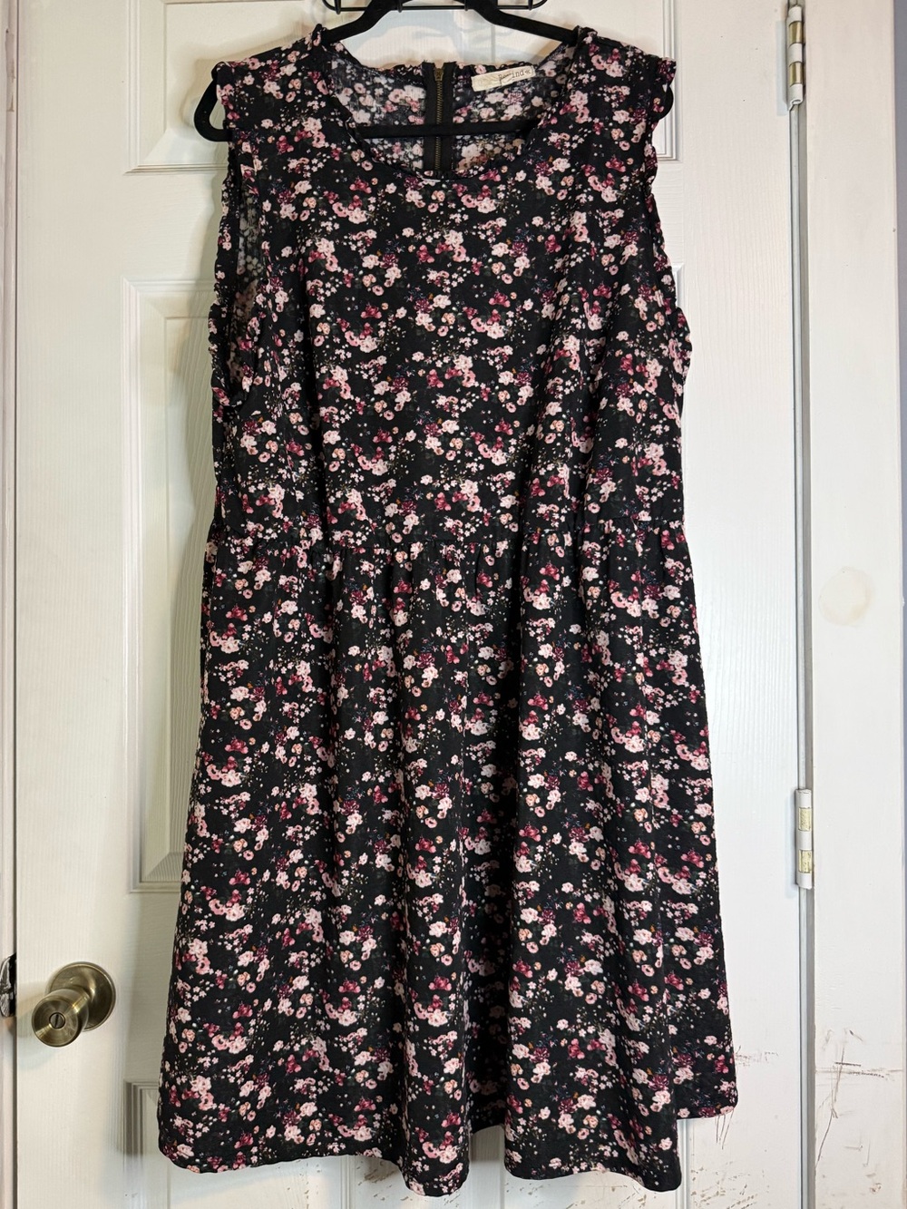Plus Size 3X Peasant Floral Dress Sleeveless Cottagecore by Rewind